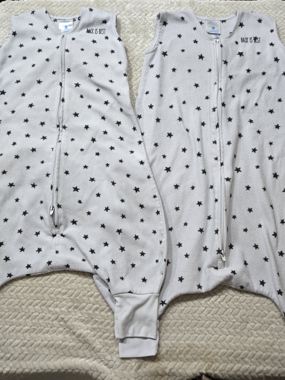 Halo White Star-Print Sleeveless Zip Sleep Sack Early Walker 6-12months Medium